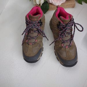 BearPaw Kids Brown and Pink Boots